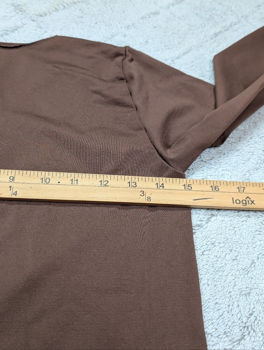 Skims Top Womens 2X/3X Brown Cocoa Bodysuit Long Sleeve Crew Neck Soft - Picture 4 of 7